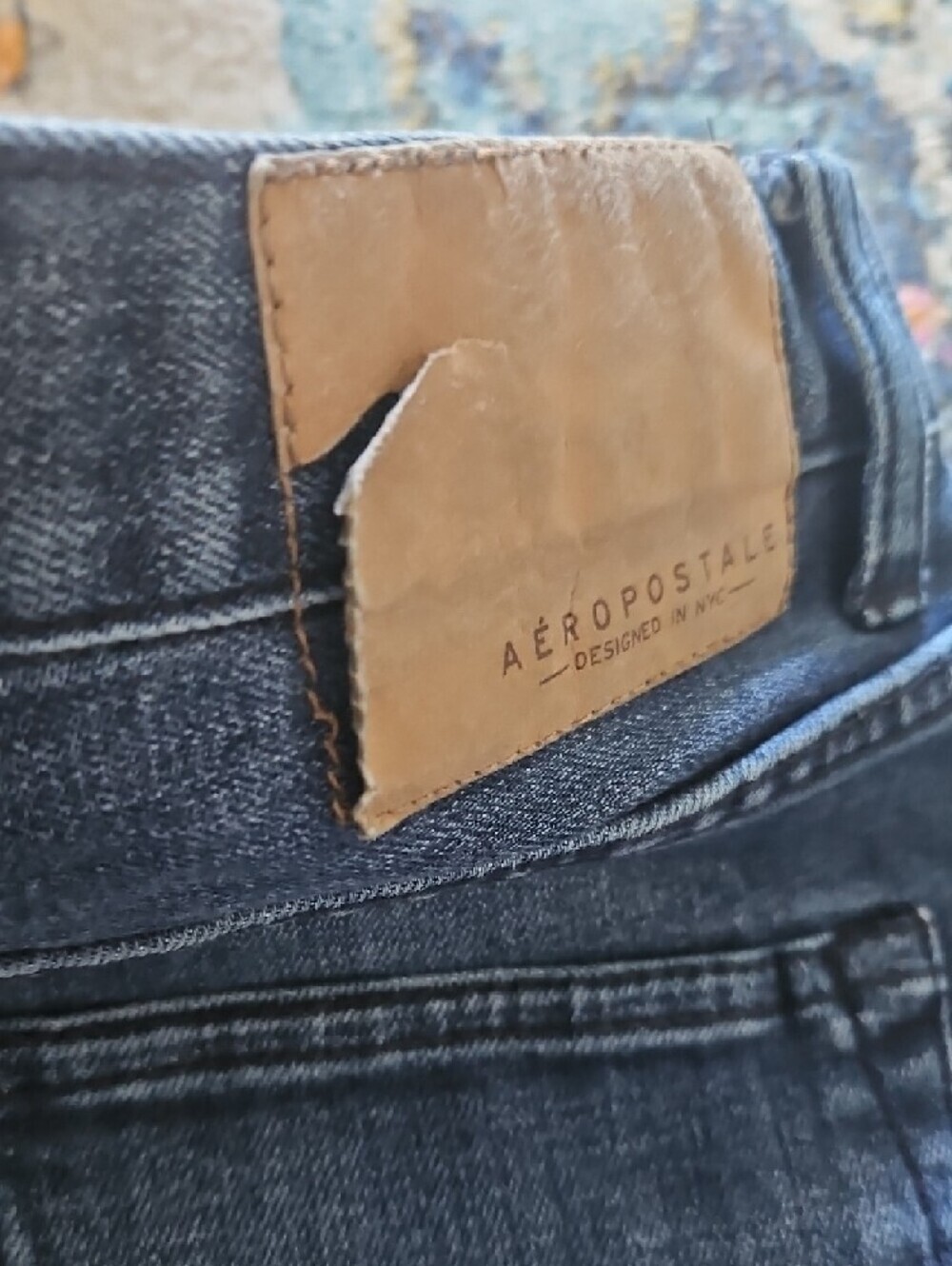 Aeropostale Women's Slim Straight Dark Blue Jeans Size 30 - Picture 5 of 8
